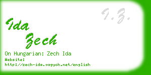 ida zech business card